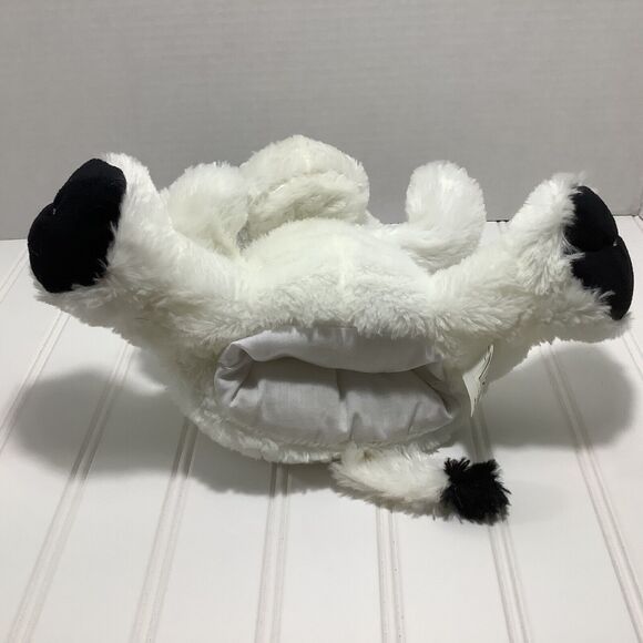KellyToy White Cow Hand Puppet 9” Plush Black Ears, story time - Picture 6 of 8